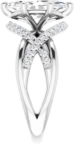 المجوهرات 2 CT Marquise Cut Cutless Moissanite خاتم الخطوبة ، مجموعة خاتم الزفاف/الزفاف ، نمط هالة Solitaire ، ووعد بوعد عتيقة من الفضة الاسترليني الصلبة. in Saudi Arabia