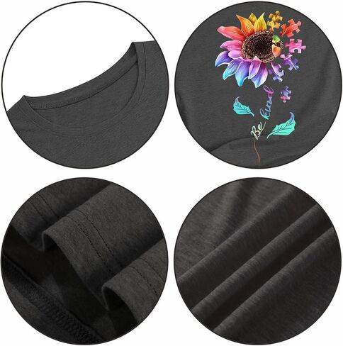 EUOW Tshirts for Womens Graphic Summer Tees Short Sleeve Loose Fit Trendy Tops in Kuwait