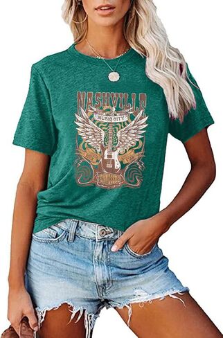 Howdy Shirt Women Cow Skull Shirt Western Country T Shirts Vintage Cowgirl Shirts Casual Short Sleeve Tee Tops in Saudi Arabia