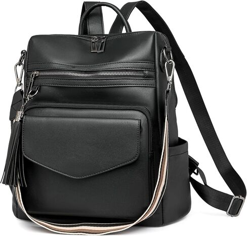 محفظة حقيبة الظهر للنساء للنساء من الجلد PU Ladies Ladies Bag Bag حقيبة حقيبة اليدين (بنية) in Kuwait