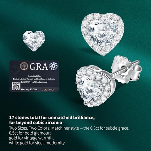 34 قطعة كاملة Moissanite مسمار أقراط للنساء | 0.6-1CT Center + 32 Accent Gems | مجموعة هدايا hypoallergenic للزوجة ، أمي ، العروس ، هدايا أعياد الميلاد in Kuwait