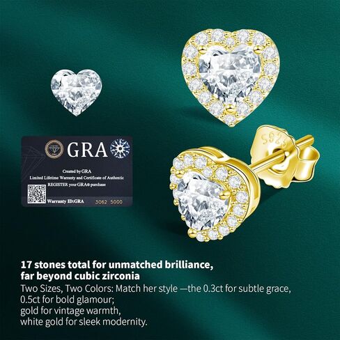 34 قطعة كاملة Moissanite مسمار أقراط للنساء | 0.6-1CT Center + 32 Accent Gems | مجموعة هدايا hypoallergenic للزوجة ، أمي ، العروس ، هدايا أعياد الميلاد in Saudi Arabia