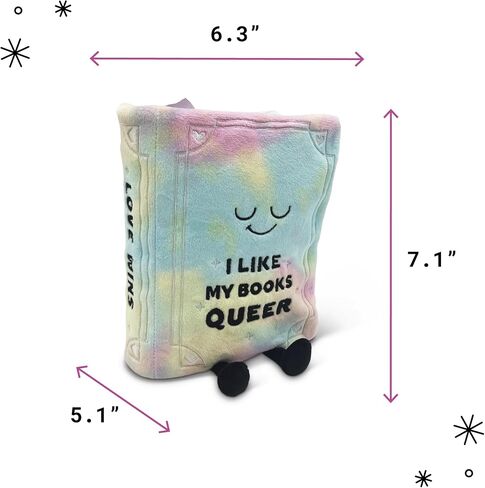 Book Plushie - I Like My Fantasies with Impressive Wingspans Funny Book Plush, Gift for Book Lovers, Silly Plush Toy for Gifting in Saudi Arabia