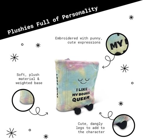 Book Plushie - I Like My Fantasies with Impressive Wingspans Funny Book Plush, Gift for Book Lovers, Silly Plush Toy for Gifting in Saudi Arabia
