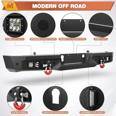 GMC Sierra 1500 مجموعة الأمامية والخلفية لعام 2016 2017 2018 GMC Sierra 1500 Pickup ، تشمل لوحة الرافعة ، مصابيح LED ، أضواء لوحة الترخيص وحلقات D. in Kuwait