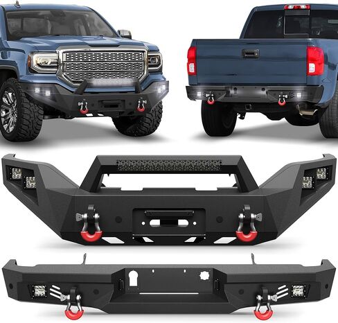 GMC Sierra 1500 مجموعة الأمامية والخلفية لعام 2016 2017 2018 GMC Sierra 1500 Pickup ، تشمل لوحة الرافعة ، مصابيح LED ، أضواء لوحة الترخيص وحلقات D. in Kuwait