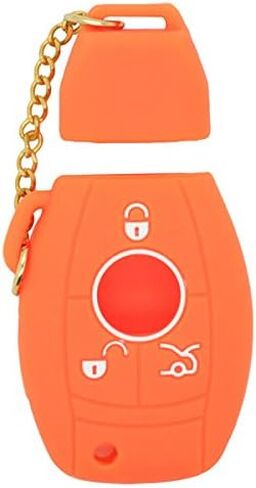 DSP Silicone Cover Protector Case Holder Skin Jacket Compatible with MERCEDES BENZ Smart Remote Key Fob CV2951 Pink in Saudi Arabia