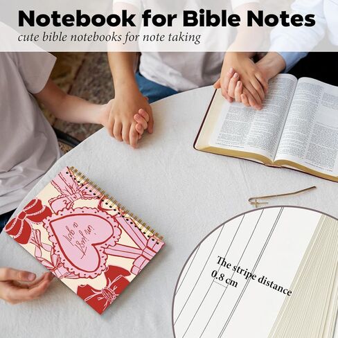 Pink Bow Coquette Notebook, Preppy Pink Journal Notebook for Teen Girls, Trendy Pink Hardcover Spiral Notebook for School Student Teacher Office, 5.5x8.3 in Kuwait