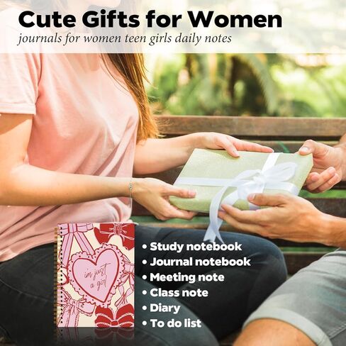 Pink Bow Coquette Notebook, Preppy Pink Journal Notebook for Teen Girls, Trendy Pink Hardcover Spiral Notebook for School Student Teacher Office, 5.5x8.3 in Kuwait