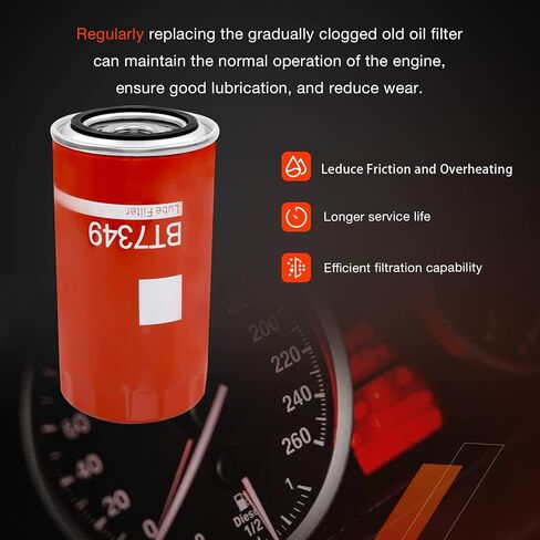5.9L 6.7L Cummins Oil Filters Fit for Dodge Ram 2500 3500 4500 5500 Trucks 8.3L Diesel Engines, Replaces BT7349, 5083285AA, P550722 (3 Pack) in Saudi Arabia