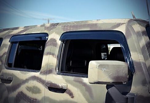 WellVisors Window Visors Wind Deflectors Compatible with Hummer 2006-2010 H3 Series Premium Series Rain Guards 3-847HU001 in Saudi Arabia