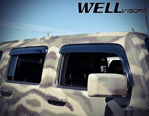 WellVisors Window Visors Wind Deflectors Compatible with Hummer 2006-2010 H3 Series Premium Series Rain Guards 3-847HU001 in Saudi Arabia