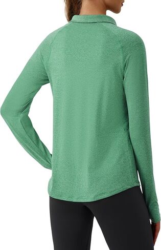 beroy Women's 1/4 Zip Shirts Pullover Long Sleeve Thumb Holes Workout Athletic Hiking Running Cycling Shirt with Pocket in Kuwait