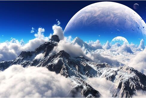 غابات السمك الخلفية الكثيفة الغابات المطيرة الهدوء بحيرة terrarium الخلفية ضبابية أشعة الشمس غابة الغابة نمط موضوع خزان خلفية خلفية زينة ملصق الخزانة فينيل 30x12in in Saudi Arabia