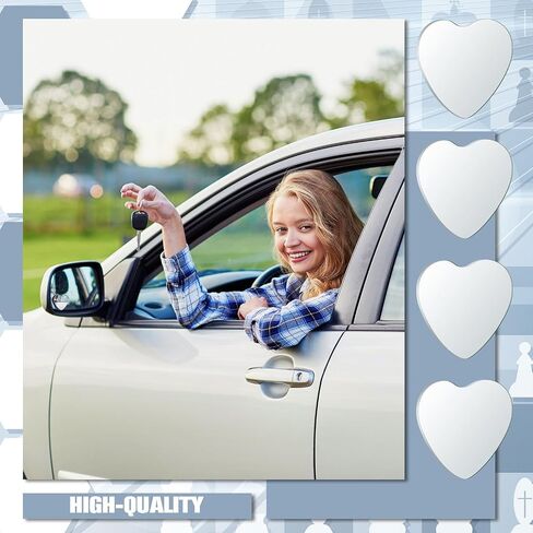 Leinuosen 4 pcs على شكل قلب أعمى مرآة مرآة السيارة العمياء البقعة البقع مرآة 360 درجة محدب الرؤية الخلفية للسيارة ، سيارات الدفع الرباعي ، الشاحنات in Saudi Arabia