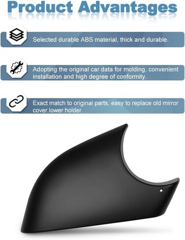 JDMON Front Wing Mirror Cover Presention Lower Tresh Presentive for Tesla Model Y 2020 2021 2022 Black (Side Right Maptenger) in Saudi Arabia