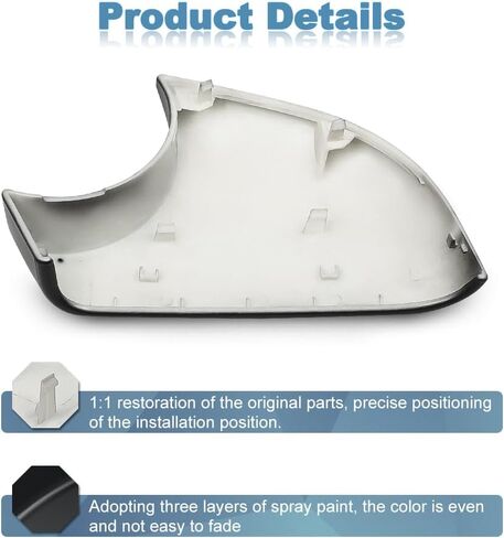JDMON Front Wing Mirror Cover Presention Lower Tresh Presentive for Tesla Model Y 2020 2021 2022 Black (Side Right Maptenger) in Saudi Arabia