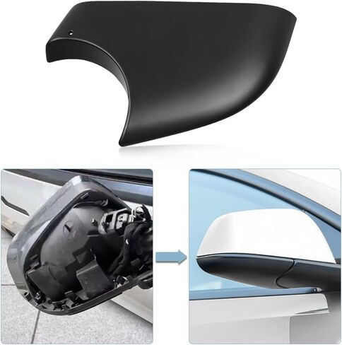 JDMON Front Wing Mirror Cover Presention Lower Tresh Presentive for Tesla Model Y 2020 2021 2022 Black (Side Right Maptenger) in Saudi Arabia