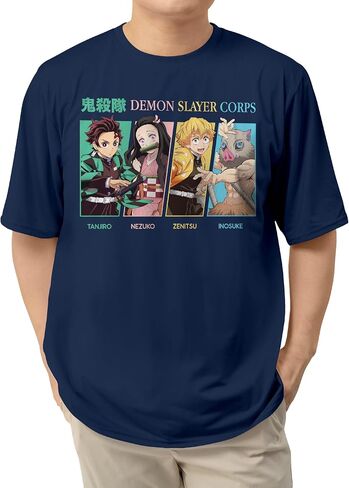 Demon Slayer Season 2 Kimetsu No Yaiba Anime Slayer Corps Casual Adult Unisex Men’s and Women’s Short Sleeve T-Shirt in Kuwait