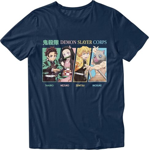 Demon Slayer Season 2 Kimetsu No Yaiba Anime Slayer Corps Casual Adult Unisex Men’s and Women’s Short Sleeve T-Shirt in Kuwait