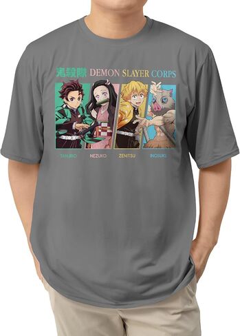 Demon Slayer Season 2 Kimetsu No Yaiba Anime Slayer Corps Casual Adult Unisex Men’s and Women’s Short Sleeve T-Shirt in Kuwait