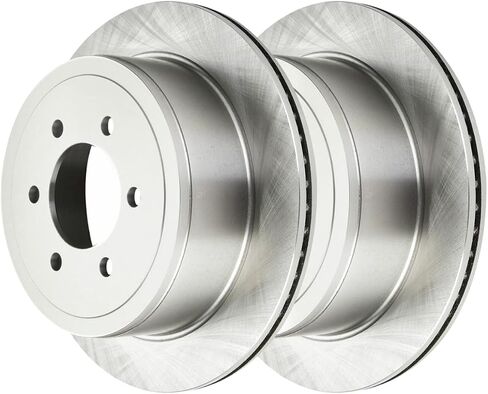 Autoshack Rear Disc Brake Rotors Replacement for 2004 Ford F-150 Heritage 2004-2011 F-150 2006-2008 Lincoln Mark LT 3.5L 3.7L 4.2L 4.6L 5.0L 5.4L 6.2L V6 V8 4WD AWD RWD 13.7" (346.9 mm) R64113PR in Saudi Arabia