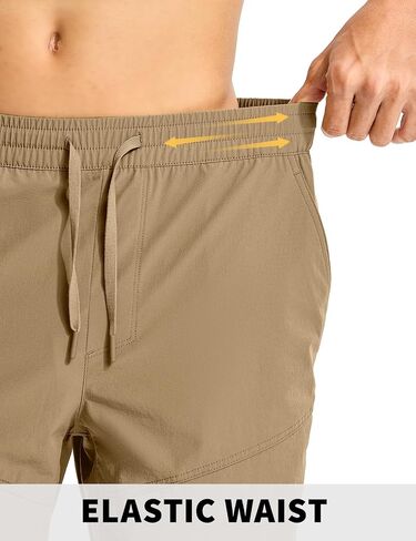 Rdruko Men's Hiking Shorts 9'' Quick Dry Lightweight Work Cargo Outdoor Elastic Waist Shorts with Zipper Pockets in Saudi Arabia