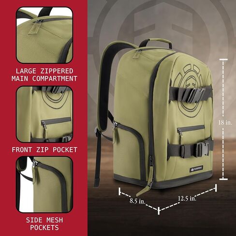 حقيبة ظهر Mohave العنصر ، كمبيوتر محمول 15 بوصة ، حقيبة كمبيوتر مبطنة للتنقل أو السفر ، الأخضر ، حجم واحد in Kuwait