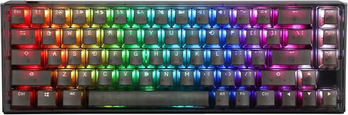 Ducky One 3 SF Aura 65% Mechanical Keyboard: Quack Mechanics Dampening, Hot-Swappable Cherry MX Red Switches, High-Density PBT Tripleshot Keycaps, RGB, US, Black in Kuwait