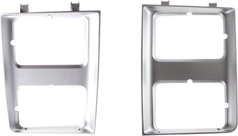New Dual Rectangle Headlight Bezels Trim Set Direct Replacement for 1985-1988 Chevrolet C10 C20 C30 Truck Blazer Suburban GMC Jimmy (Partslink Number GM2512126, GM2513126) in Saudi Arabia
