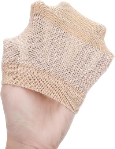 6 Pairs Half Socks for Mules Toe Topper Socks Women for Mules and Slides No Show Toe Covers Women's Mule Toes Toppers Liner Non Slip Hidden Toes Covers Mule Sock (Nude Black) in Saudi Arabia