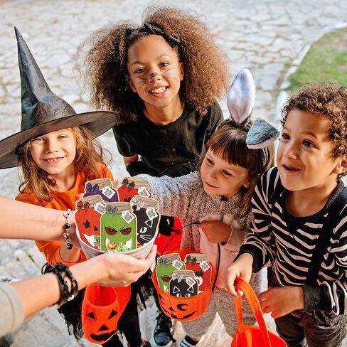 Giiffu 48 Pack Easter Cards for Kids, Happy Easter Mason Jar Paper Card Craft Bulk, Funny DIY Easter Gifts for Classroom School Exchange Kids Easter Party Favors(Candy Not Included) in Saudi Arabia