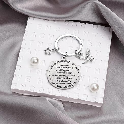 Patriots Gifts American Flag Keychain - America United States Map Keychains, Inspirational USA Souvenir Keyring for Men Women in Kuwait