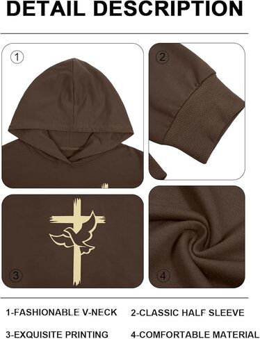 MAXIMGR Christian Sweatshirts for Women God Is Good Hoodies Oversized Jesus Religious Sweater Bible Verse Pullover Tops in Kuwait