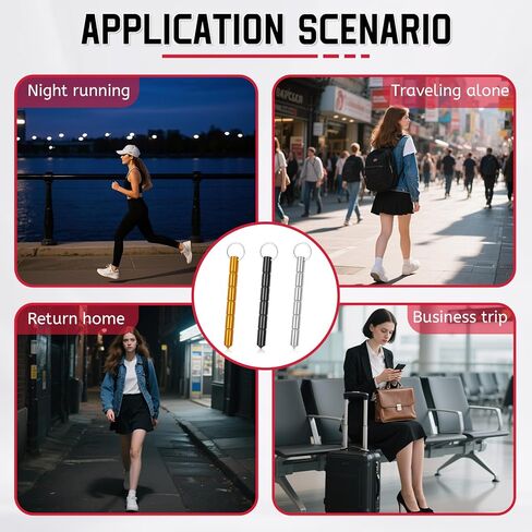 7Pcs Safety keychain Set Protection Keychain, Aluminum Keychain Keychain Set, Self Defense Weapon for Women Girls in Kuwait