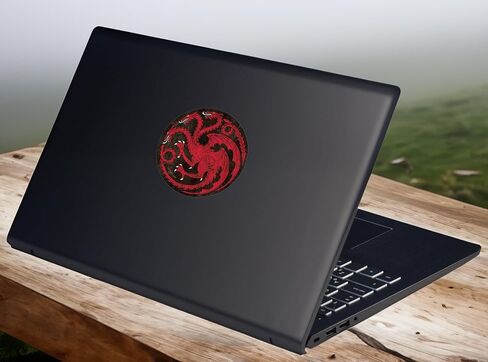 Elektroplate Officially Licensed Game of Thrones House Targaryen Dynamic Decal 3.5" Diameter | Premium All Weather for Car, Water Bottle, Laptop, Tablet, Cooler, Toolbox, Phone | Made in The USA in Saudi Arabia