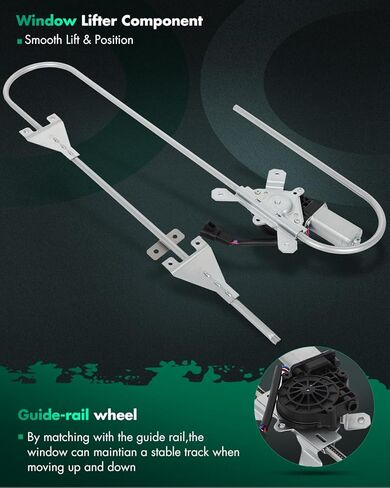 SCITOO Front Right Power Window Regulator with Motor Fit for 2006-2016 for Kenworth C500,2008-2020 for Kenworth T270,2007-2008 for Kenworth T300,2008-2020 for Kenworth T370,741-5404 in Saudi Arabia
