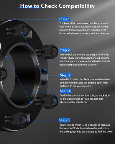 ECCPP 4PCS 5 LUG HUB Centric Wheer Spacers Adapters 5x150 to 5x150 1 "بوصة تناسب 1998-2016 لـ Toyota for Land Cruiser 2008-2016 لتويوتا ل Sequoia 2007-2016 لـ Toyota for Tundra in Saudi Arabia