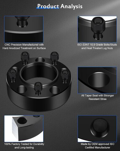ECCPP 4PCS 5 LUG HUB Centric Wheer Spacers Adapters 5x150 to 5x150 1 "بوصة تناسب 1998-2016 لـ Toyota for Land Cruiser 2008-2016 لتويوتا ل Sequoia 2007-2016 لـ Toyota for Tundra in Saudi Arabia