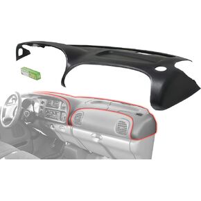Garage-Pro Molded Dash Cover Replacement for Dodge Ram 1500 1998-2001 Ram 2500 1998-2002 Black ABS Thermoplastic Replaces # 99815013 in Kuwait