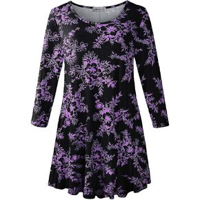LARACE 3/4 Sleeve Shirts for Women Plus Size Tunic Dressy Top Loose Fit Flare T-Shirt in Saudi Arabia
