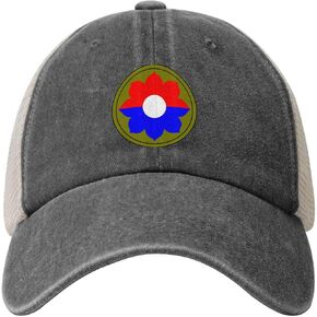 Us Army 9th Infantry Division Patch Adjustable Cowboy Mesh Baseball Cap Unisex Outdoor Trucker Hat1 in Saudi Arabia
