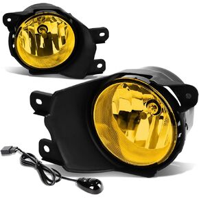 Auto Dynasty Fog lights Assembly Compatible with 2008-2016 Toyota Sequoia, Replacement Bumper Driving Fog Lamps with Bezel & Switch & H10 Bulbs, Driver & Passenger Side, Clear Lens in Kuwait