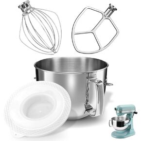 KN256WW Stainless Steel Whisk Attachment for Kitchen Aid, WOKSAVER 6Qt Bowl-Lift Stand Mixer 6-Wire Whip Replacement Accessories, Compatible with KitchenAid KP26, KD26, Pro 6500 Series in Saudi Arabia