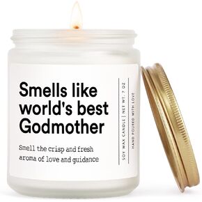 Godmother Proposal Gift, Godmother Gifts from Godchild, Will You Be My Godmother, Birthday Mothers Day God Mother Gifts- Handmade Lavender Godmother Candle(7oz) in Saudi Arabia