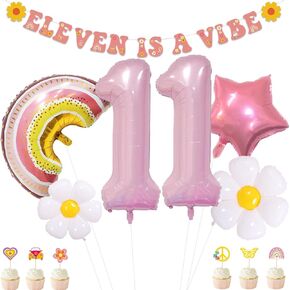 Groovy 5th Birthday Party Decorations Five Is A Vibe Banner Daisy Rainbow Balloons for Boho Hippie Daisy Birthday Party 60s 70s Party 5th Birthday Supplies in Kuwait