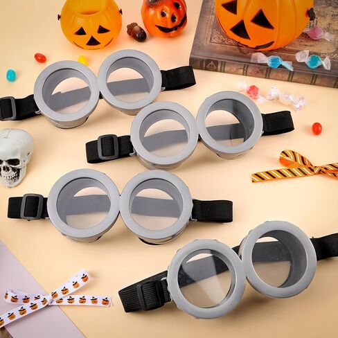 إكسسوارات أزياء الهالوين خمر نظارات Steampunk Round Round Cartoon Goggles Cosplay Party Supplies in Kuwait