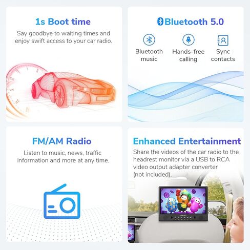 Eonon Car Stereo for BMW 3 Series 325i 330i M3 (E46) 1998-2006, Android 14 Wireless CarPlay Stereo, 9 Inch Touchscreen Android Auto Radio, Bluetooth/SWC/GPS, 3+32G - E46X7 in Kuwait