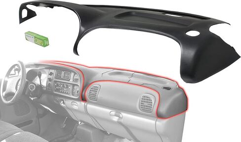 Garage-Pro Molded Dash Cover Replacement for Dodge Ram 1500 1998-2001 Ram 2500 1998-2002 Black ABS Thermoplastic Replaces # 99815013 in Kuwait