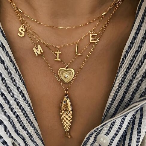 FAMARINE Gold Fish Necklaces for Women in Saudi Arabia